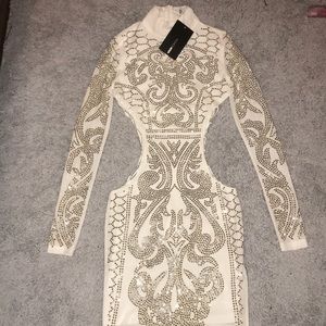 White Dynasty Studded Dress